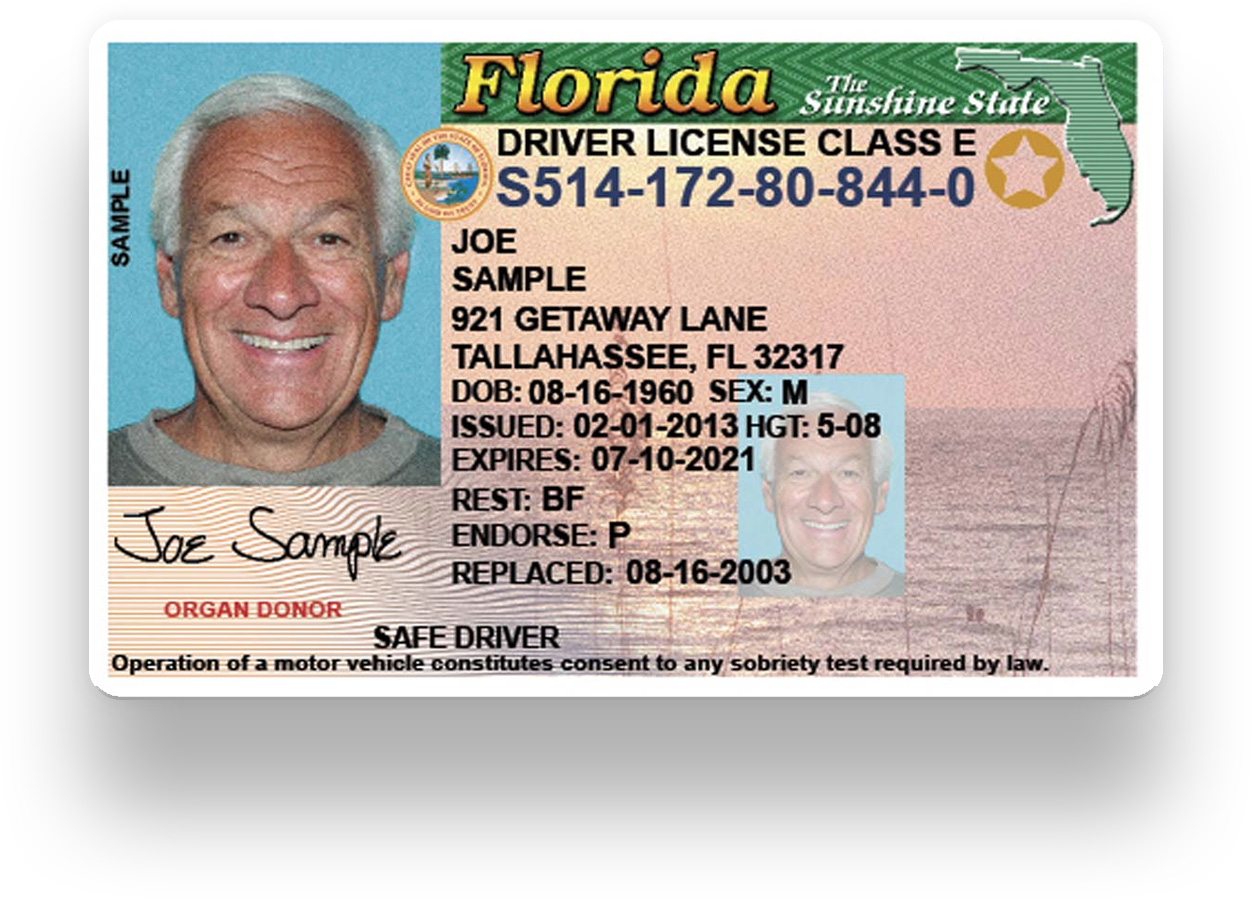 Florida Driver S License Eye Chart