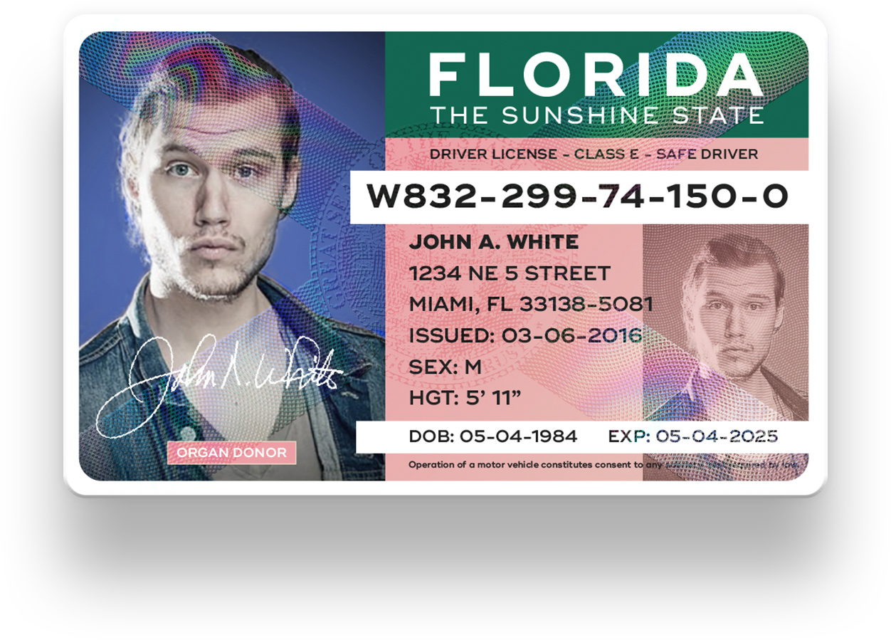 florida drivers license security features