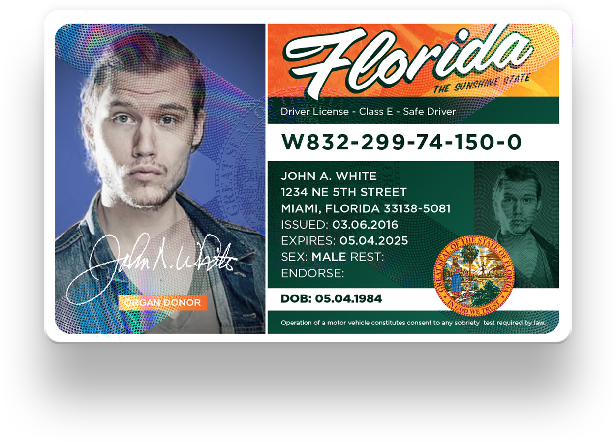 Florida Drivers License — Redesign on Behance